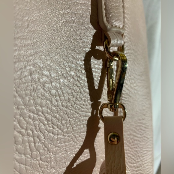 Light Pink Blush Two Tone Large Faux Leather Convertible Work Tote, Ulta, Tassel - Picture 7 of 16